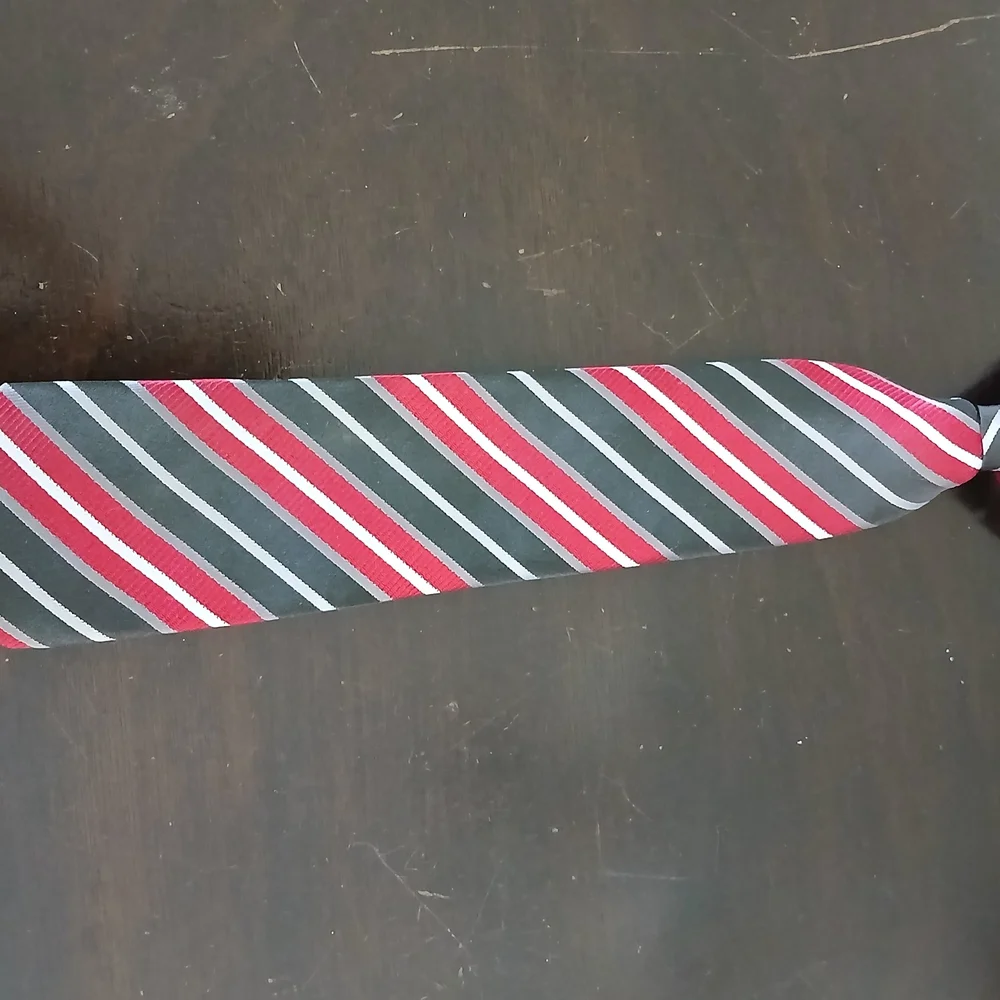 Classic Striped Red and Black Kids Tie